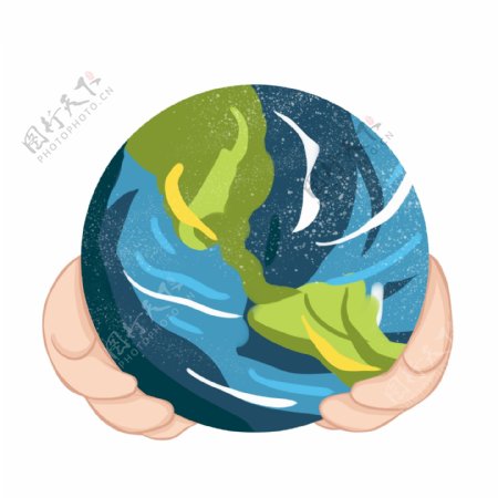 地球卡通装饰图案