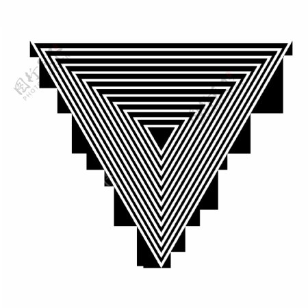 白色创意几何三角形纹理电商元素