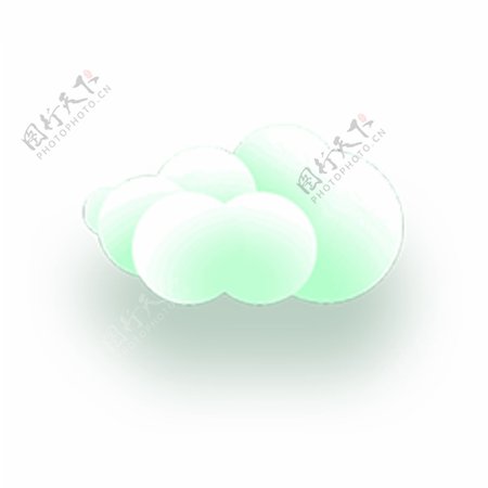 绿色云朵