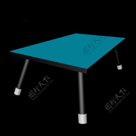 蓝色小桌子