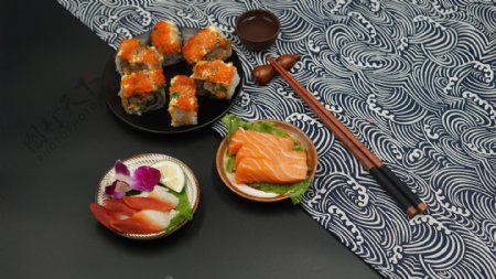 日式料理寿司套餐系列高清图片
