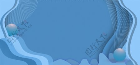 蓝色纹理层次电商banner背景设计
