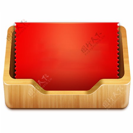 木盒框的红色边框