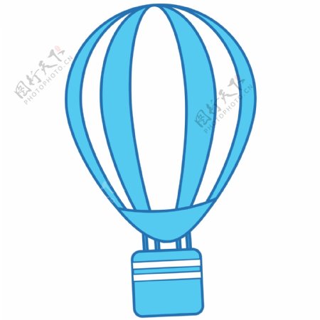 卡通节日热气球透明素材