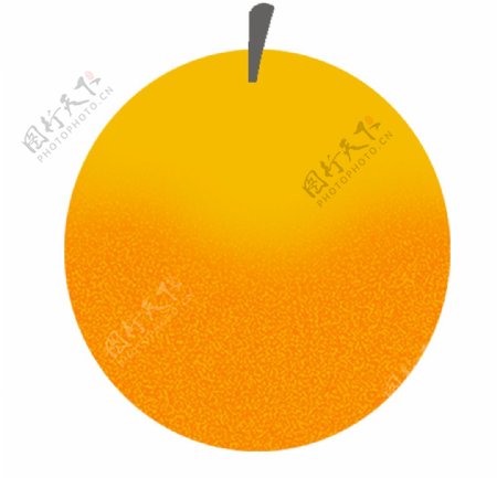 黄色橘子橙子卡通