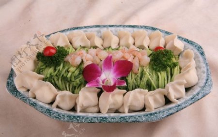 青瓜虾仁水饺