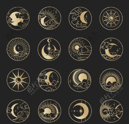 月亮图标图案