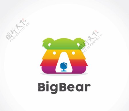 熊形标识模板