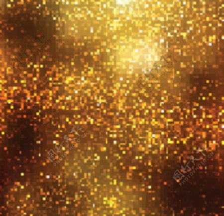 金色星光动感线条时尚炫彩光线素