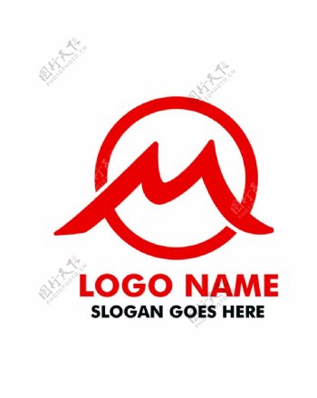 m字母标识标志LOGO