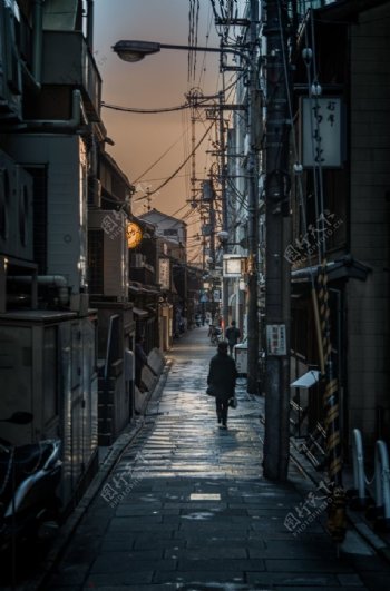 日本老市区街道