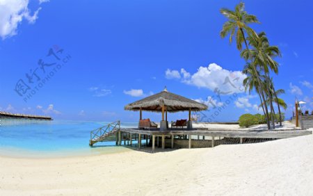 马尔代夫沙滩海岸小岛