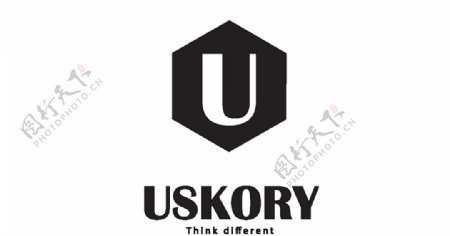 创意字母logo标志U元素