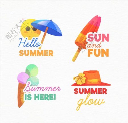 夏季冰淇淋图标
