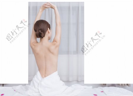 女性背部美容养生海报素材