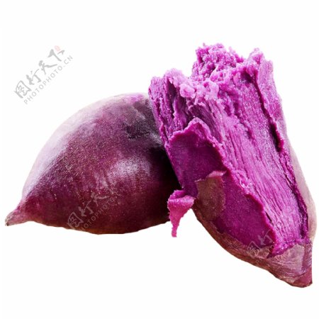 紫薯紫番薯抠图透明底