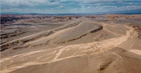 大漠戈壁摄影航拍大海道雅丹地貌