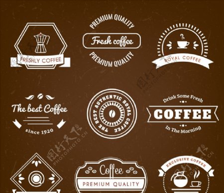 复古风格咖啡徽章