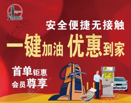 中国石化加油站海报