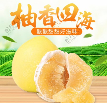 柚子水果活动促销优惠淘宝主图图片