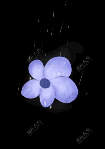 紫色花花朵植物插画插图元素素材图片