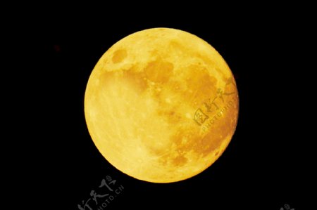 月亮星球中秋黄色背景海报素材图片
