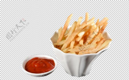 薯条零食美食食材海报素材图片