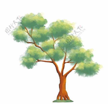 卡通松树元素图片
