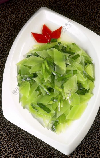 豫菜莴笋片炒韭菜图片