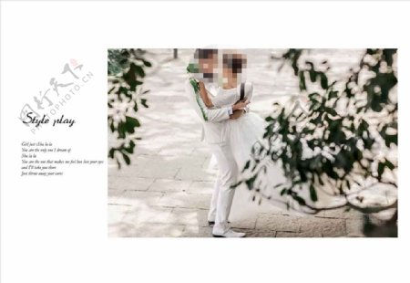 韩国风影楼婚相册模板之游园梦中图片