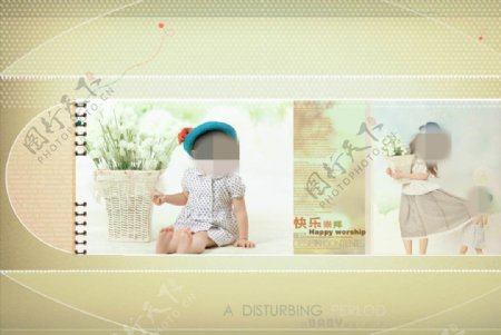 韩流宝贝幼儿少儿纪念相册模板图片