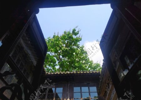 乌镇建筑老房子天井图片
