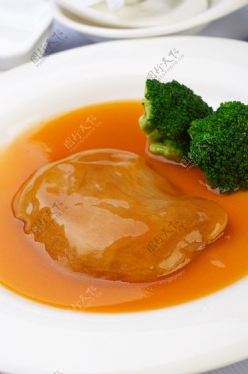 鲍汁扣百灵菇热菜图片