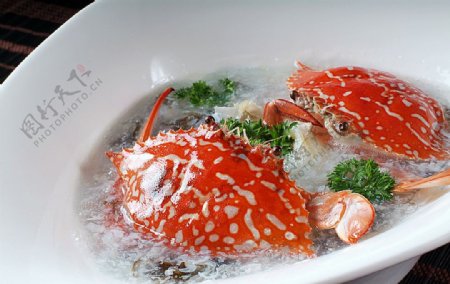 海鲜紫菜兰花蟹图片