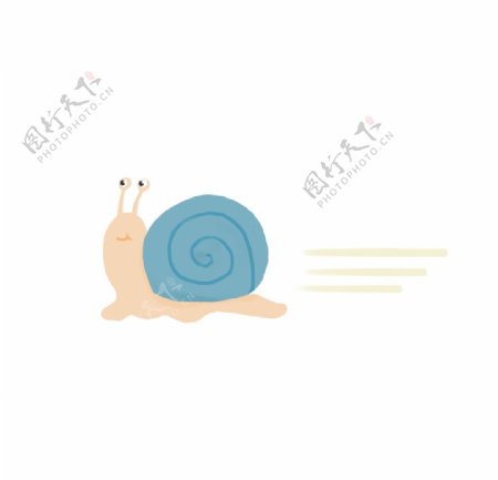 蜗牛插画图片
