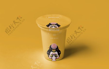酸奶盒样机图片