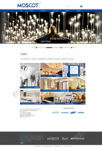 网站设计蓝色企业