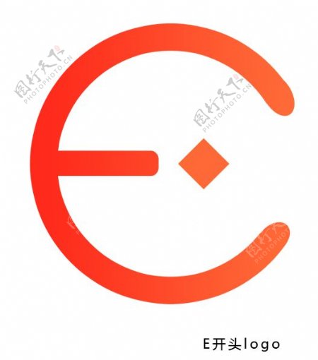 e字母变形logo