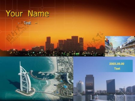 迪拜风光旅游PPT模板