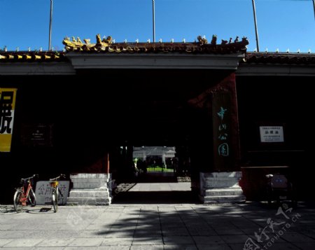 北京皇家宫殿故宫图片明清建筑大门过道