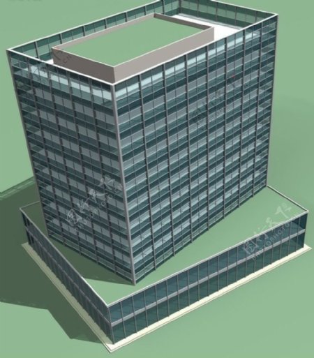 立方体高层公共建筑商业办公楼