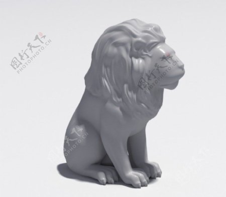 雕刻石狮3D模型