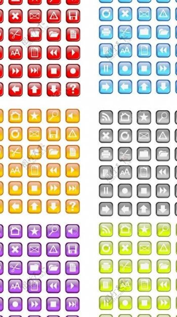 30免费Vidro图标矢量包六种颜色