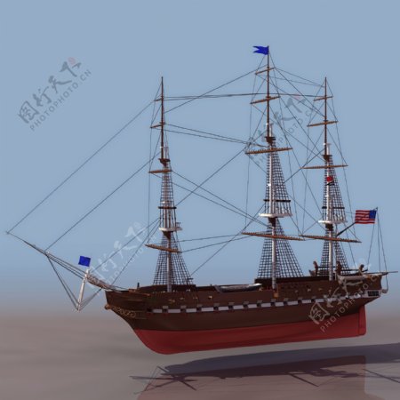 CONSTITU古代帆船模型01