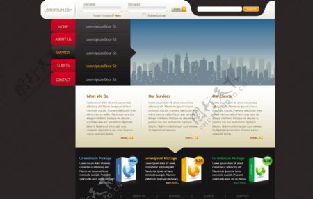 网站网页设计模板图片