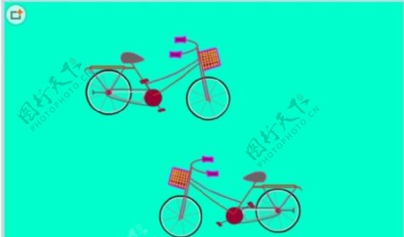 自行车运动flash动画素材