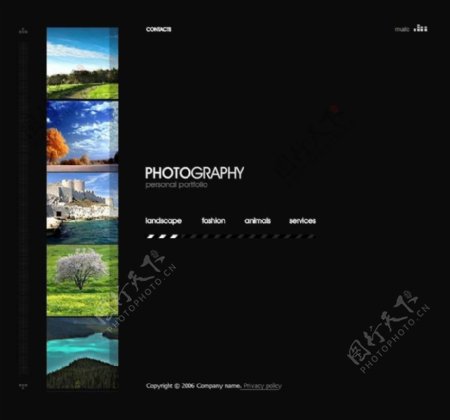 摄影相册网页动画模板