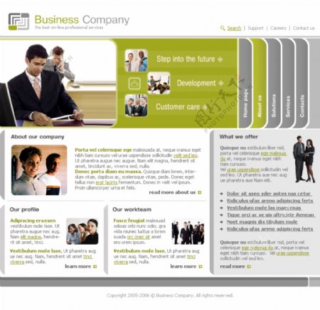 欧美商业企业商务网页模板