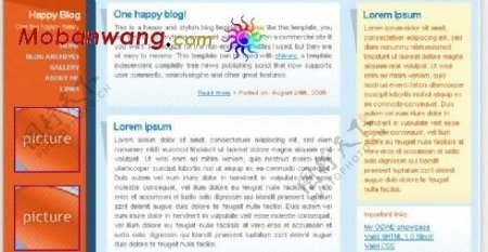 HAPPY博客网页模板