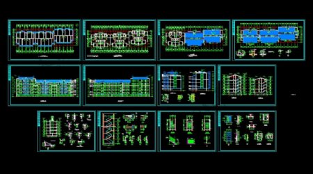 一套砖混住宅楼cad建筑设计图完整